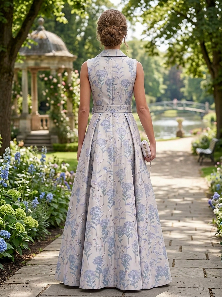  A-Line V-Neck Mother of the Bride & Groom Dresses with Belt